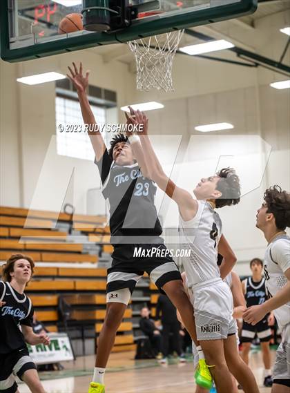 Thumbnail 3 in Victory Christian Academy vs. University City (MLK Showcase) photogallery.
