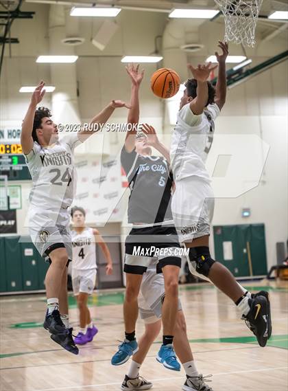 Thumbnail 3 in Victory Christian Academy vs. University City (MLK Showcase) photogallery.