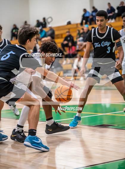 Thumbnail 1 in Victory Christian Academy vs. University City (MLK Showcase) photogallery.