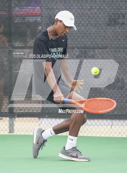 Thumbnail 1 in UIL 3A Boys Tennis Finals photogallery.