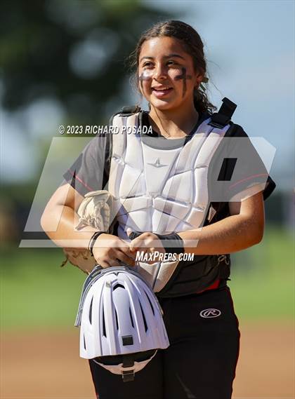 Thumbnail 1 in Reedley @ Fowler (CIF CS Softball Championships-Division 3) photogallery.