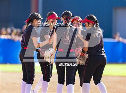 Thumbnail 2 in Reedley @ Fowler (CIF CS Softball Championships-Division 3) photogallery.