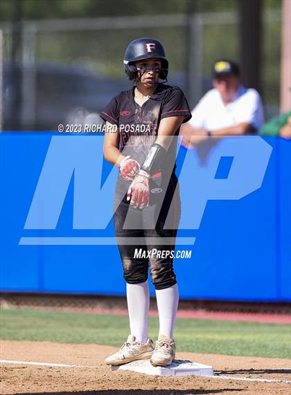 Thumbnail 3 in Reedley @ Fowler (CIF CS Softball Championships-Division 3) photogallery.