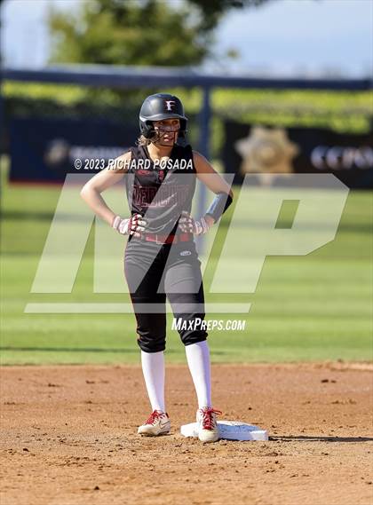 Thumbnail 3 in Reedley @ Fowler (CIF CS Softball Championships-Division 3) photogallery.