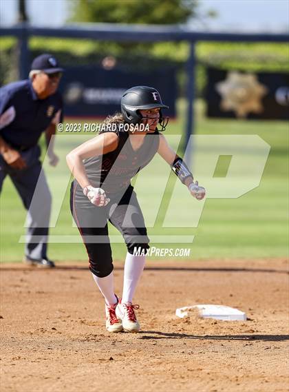 Thumbnail 2 in Reedley @ Fowler (CIF CS Softball Championships-Division 3) photogallery.