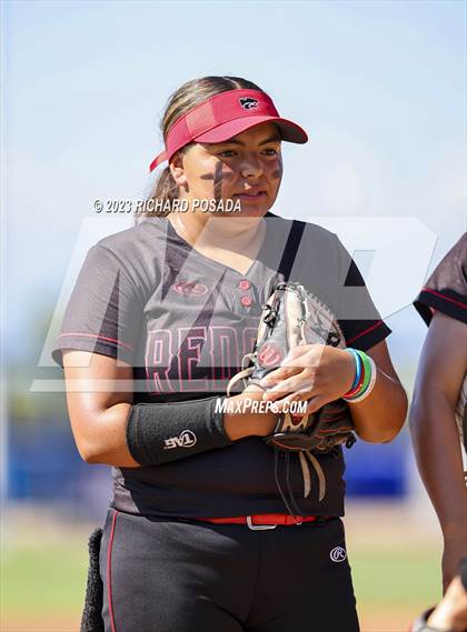 Thumbnail 2 in Reedley @ Fowler (CIF CS Softball Championships-Division 3) photogallery.