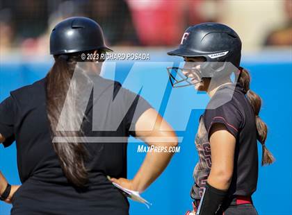 Thumbnail 3 in Reedley @ Fowler (CIF CS Softball Championships-Division 3) photogallery.