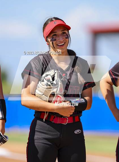 Thumbnail 2 in Reedley @ Fowler (CIF CS Softball Championships-Division 3) photogallery.