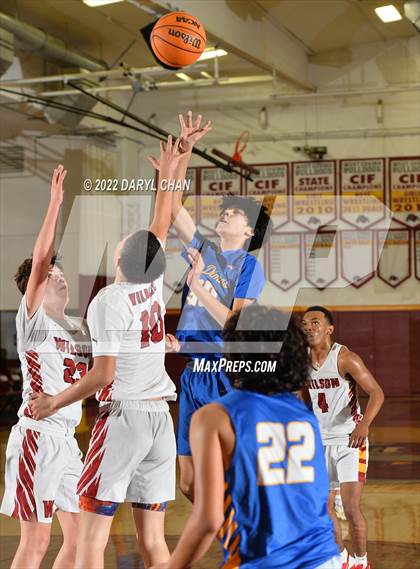 Thumbnail 2 in Wilson vs San Dimas (West Covina Tournament) photogallery.