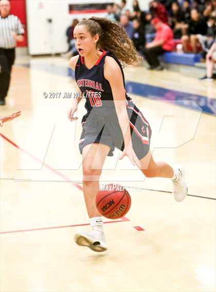 Thumbnail 1 in Centennial vs. Thunderbird (Lady Titan Winter Hoops Classic) photogallery.