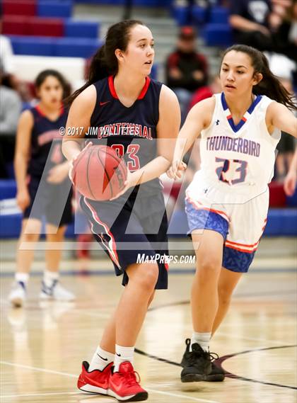 Thumbnail 1 in Centennial vs. Thunderbird (Lady Titan Winter Hoops Classic) photogallery.