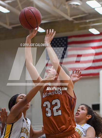 Thumbnail 2 in Madison vs East Central (NISD Basketball Tournament) photogallery.