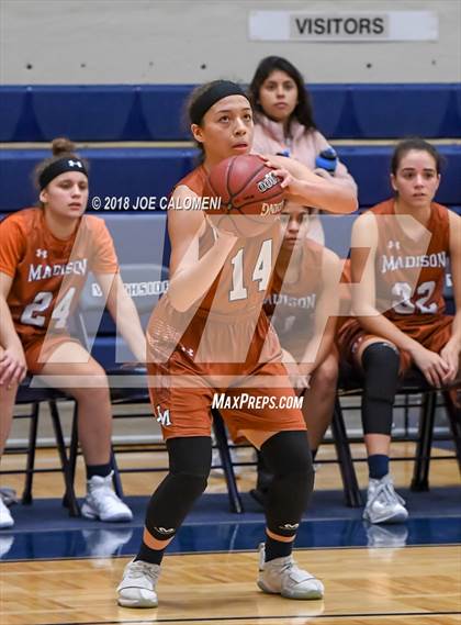 Thumbnail 1 in Madison vs East Central (NISD Basketball Tournament) photogallery.