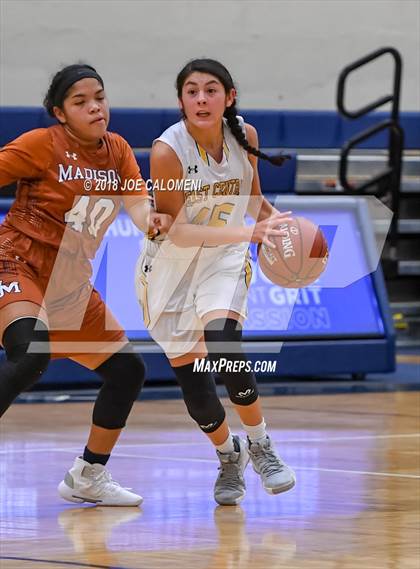 Thumbnail 2 in Madison vs East Central (NISD Basketball Tournament) photogallery.