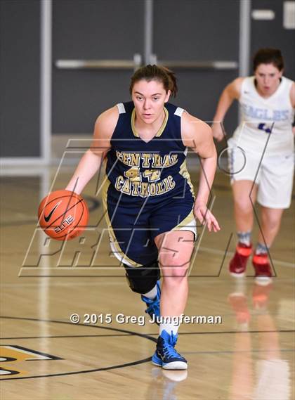 Thumbnail 2 in Immanuel vs. Central Catholic (Branson Hoops vs Cancer) photogallery.