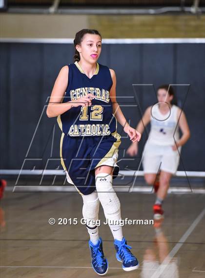 Thumbnail 1 in Immanuel vs. Central Catholic (Branson Hoops vs Cancer) photogallery.