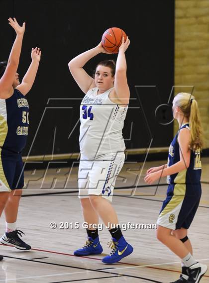 Thumbnail 2 in Immanuel vs. Central Catholic (Branson Hoops vs Cancer) photogallery.