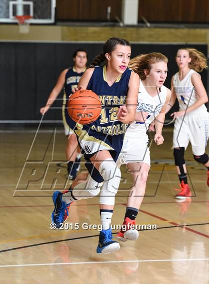 Thumbnail 3 in Immanuel vs. Central Catholic (Branson Hoops vs Cancer) photogallery.
