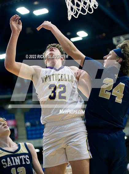 Thumbnail 1 in Bloomington Central Catholic vs. Monticello (IHSA Class 2A Super Sectionals) photogallery.