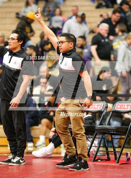 Thumbnail 2 in CIF NCS Wrestling Semifinals photogallery.