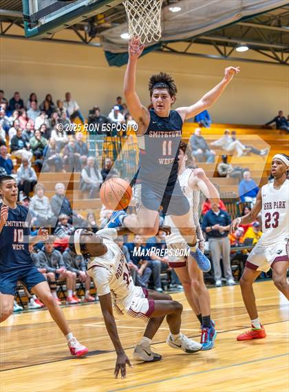 Thumbnail 1 in Deer Park vs Smithtown West (NYSPHSAA Section XI Class AA Semifinals) photogallery.