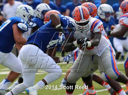 Thumbnail 2 in East St. Louis @ St. Xavier (2014 Crosstown Showdown) photogallery.