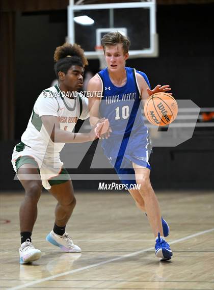 Thumbnail 2 in Paradise Adventist Academy vs. Mesa Verde (Sac Adventist Holiday Invitational) photogallery.