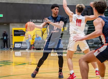 Thumbnail 3 in Ferris vs. Eastside Catholic (Hardwood Invite 1st Round) photogallery.