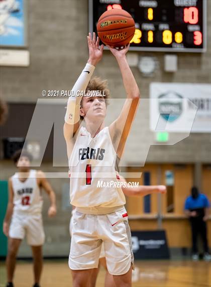 Thumbnail 2 in Ferris vs. Eastside Catholic (Hardwood Invite 1st Round) photogallery.
