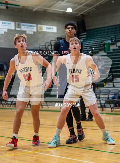 Thumbnail 3 in Ferris vs. Eastside Catholic (Hardwood Invite 1st Round) photogallery.