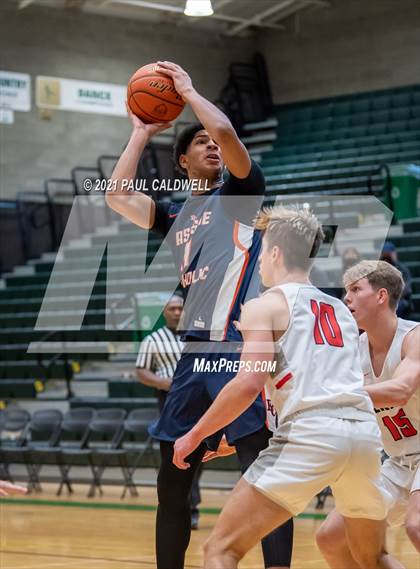 Thumbnail 3 in Ferris vs. Eastside Catholic (Hardwood Invite 1st Round) photogallery.