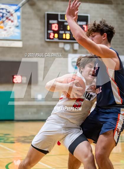 Thumbnail 2 in Ferris vs. Eastside Catholic (Hardwood Invite 1st Round) photogallery.