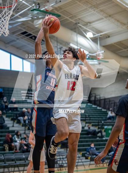 Thumbnail 3 in Ferris vs. Eastside Catholic (Hardwood Invite 1st Round) photogallery.