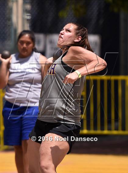 Thumbnail 2 in CIF NCS Masters Track and Field Championships (Girls Shot Put)  photogallery.