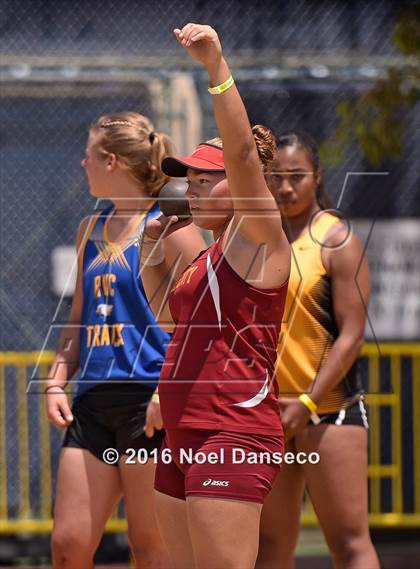 Thumbnail 3 in CIF NCS Masters Track and Field Championships (Girls Shot Put)  photogallery.