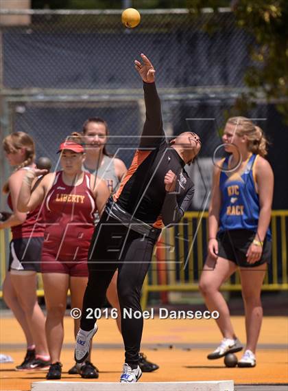 Thumbnail 3 in CIF NCS Masters Track and Field Championships (Girls Shot Put)  photogallery.