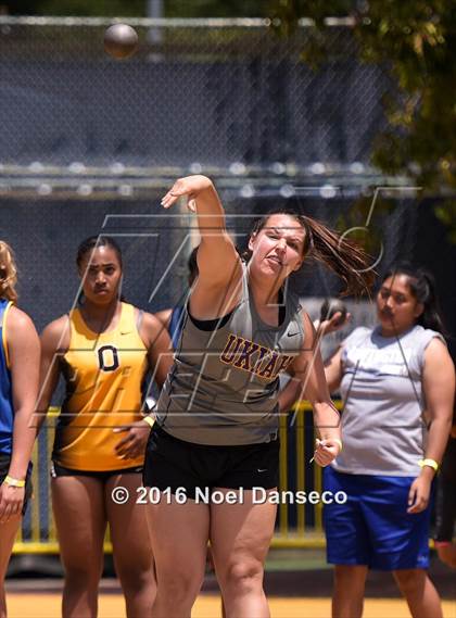 Thumbnail 2 in CIF NCS Masters Track and Field Championships (Girls Shot Put)  photogallery.