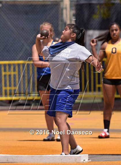 Thumbnail 1 in CIF NCS Masters Track and Field Championships (Girls Shot Put)  photogallery.
