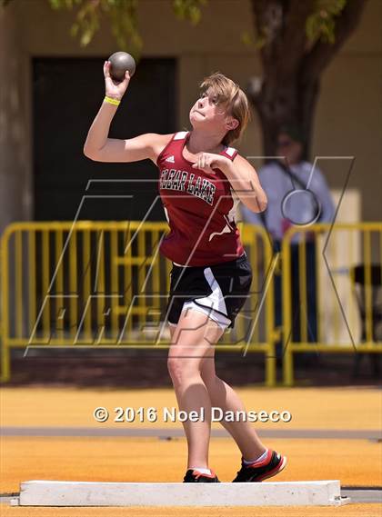 Thumbnail 1 in CIF NCS Masters Track and Field Championships (Girls Shot Put)  photogallery.
