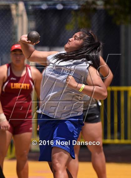 Thumbnail 2 in CIF NCS Masters Track and Field Championships (Girls Shot Put)  photogallery.