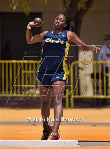 Thumbnail 1 in CIF NCS Masters Track and Field Championships (Girls Shot Put)  photogallery.