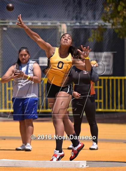 Thumbnail 1 in CIF NCS Masters Track and Field Championships (Girls Shot Put)  photogallery.