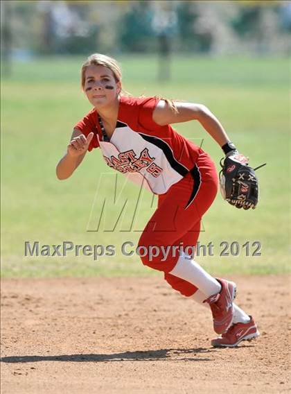 Thumbnail 2 in Redlands East Valley vs St. Lucy's (Brea Tournament) photogallery.