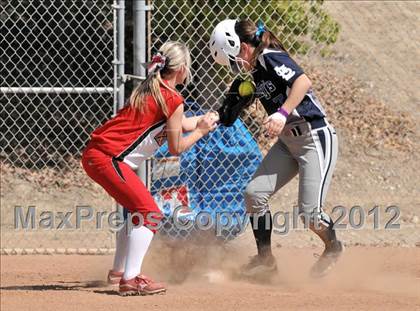 Thumbnail 1 in Redlands East Valley vs St. Lucy's (Brea Tournament) photogallery.
