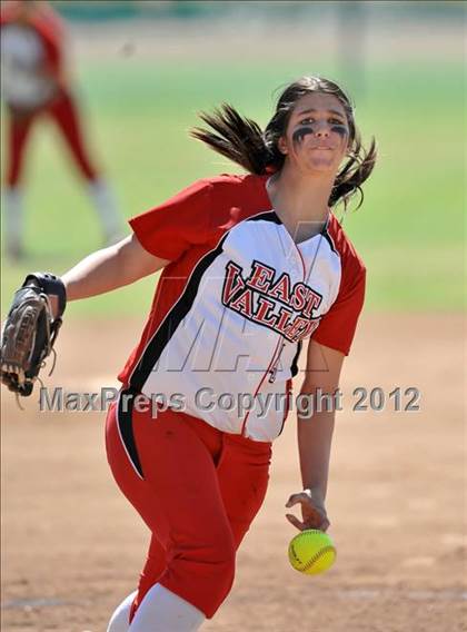 Thumbnail 3 in Redlands East Valley vs St. Lucy's (Brea Tournament) photogallery.