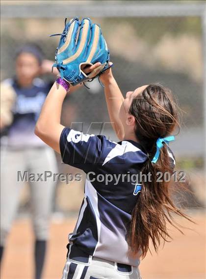 Thumbnail 2 in Redlands East Valley vs St. Lucy's (Brea Tournament) photogallery.