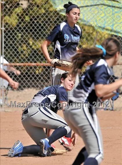Thumbnail 2 in Redlands East Valley vs St. Lucy's (Brea Tournament) photogallery.