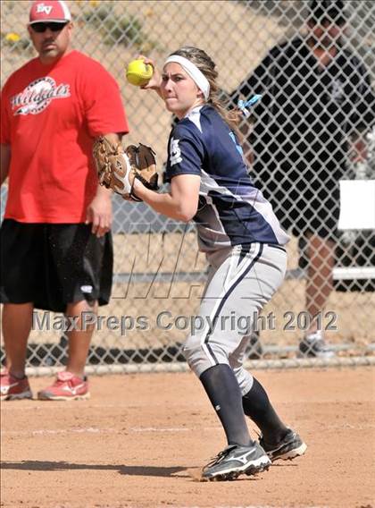 Thumbnail 1 in Redlands East Valley vs St. Lucy's (Brea Tournament) photogallery.