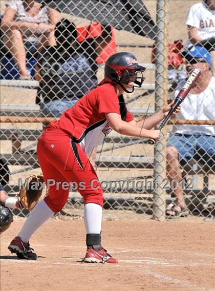 Thumbnail 3 in Redlands East Valley vs St. Lucy's (Brea Tournament) photogallery.