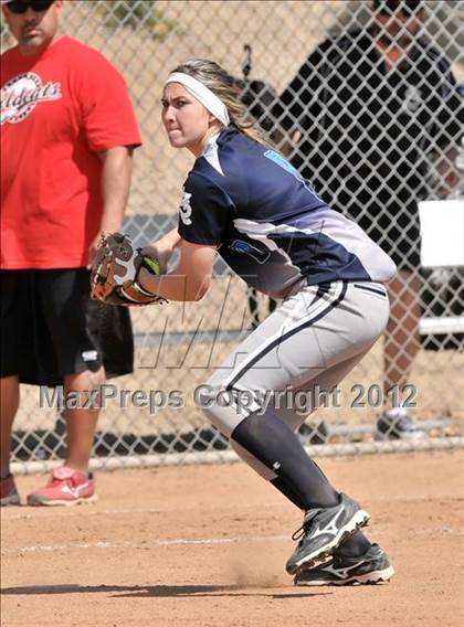 Thumbnail 3 in Redlands East Valley vs St. Lucy's (Brea Tournament) photogallery.